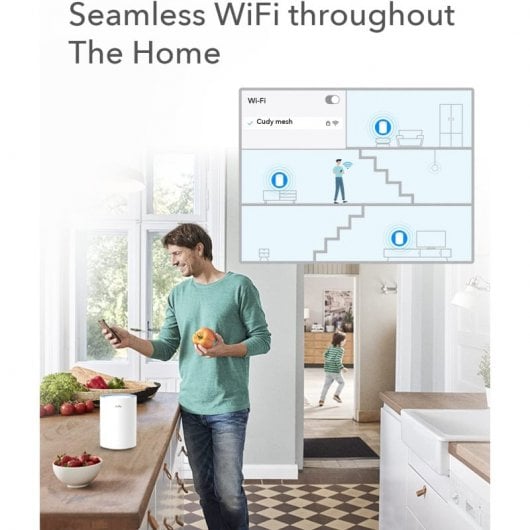 Cudy M1200 Lot de 3 systèmes Wi-Fi maillés double bande AC1200