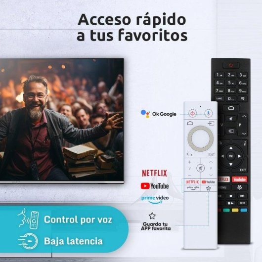 TV Nilait QLED NI-43UB8001SE 43" 4K UltraHD 50Hz Smart TV Android TV HDR10 Dolby Audio