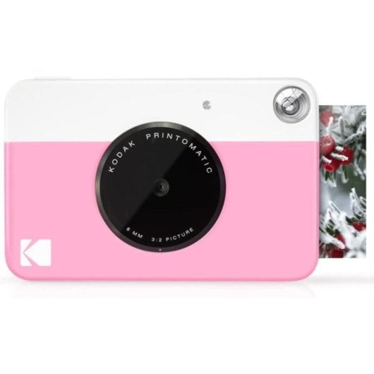 Câmara Digital Compacta Kodak Printomatic 5 MP Foco Automático Flash Integrado Impressão Instantânea Rosa