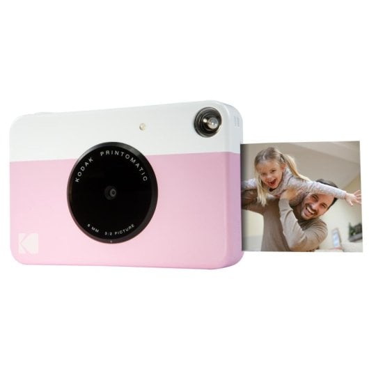 Câmara Digital Compacta Kodak Printomatic 5 MP Foco Automático Flash Integrado Impressão Instantânea Rosa