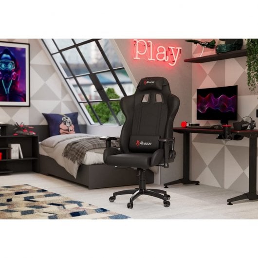 Arozzi Inizio Fabric Silla Gaming Negra