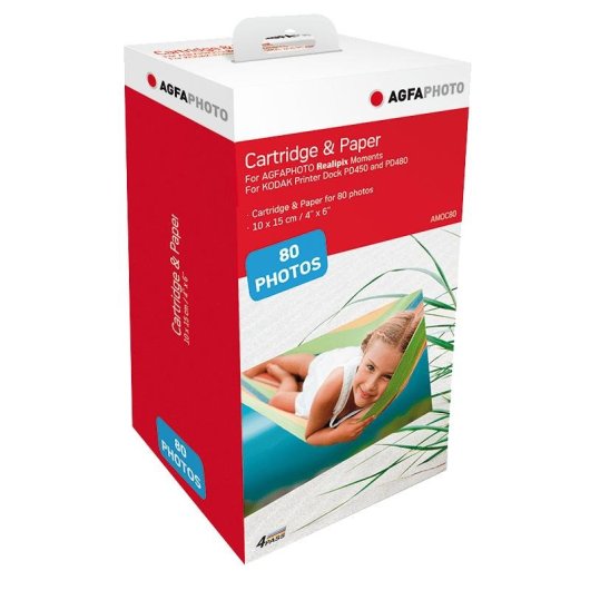 Carta fotografica AgfaPhoto AMOC80 10x15cm 80 fogli Sublimazione Realipix Kodak