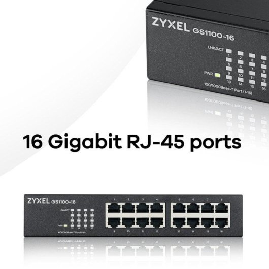 Switch Gigabit Ethernet Zyxel GS1100-16 16 Ports Unmanaged