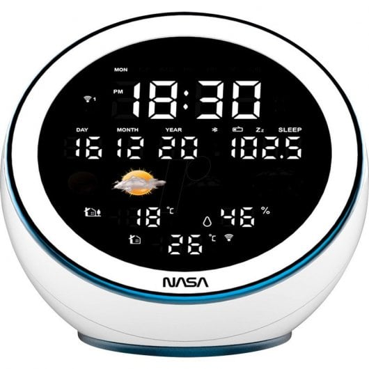 NASA WSP1500 Estação Meteorológica com Altifalante Bluetooth Branca