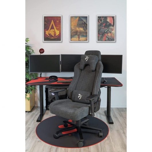 Arozzi Vernazza Gaming-Stuhl aus weichem Stoff, dunkelgrau