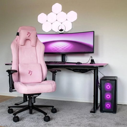 Arozzi Vernazza Supersoft Fabric Cadeira Gaming Rosa