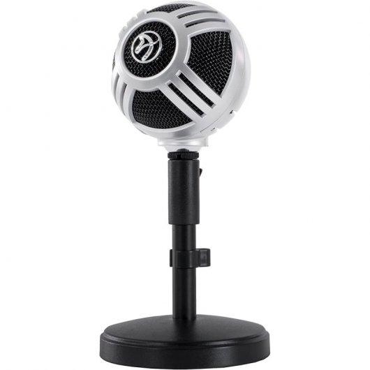 Arozzi Sfera Pro Micrófono Cardioide para Streaming Plata