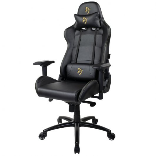 Arozzi Verona Signature PU Silla Gaming con Logo Dorado Negra