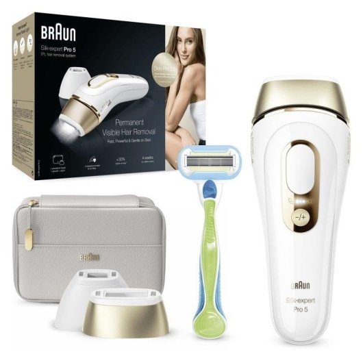 Depiladora Luz Pulsada IPL Braun Silk Expert Pro 5 PL5154 2 Modos Precisão