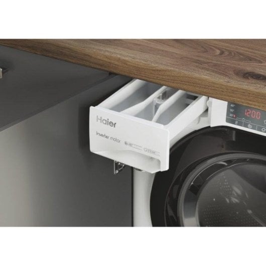 Máquina de Lavar Roupa Haier HWQ90B416FWB-S 9 kg 1600 rpm A Branco Vapor ABT Integrável