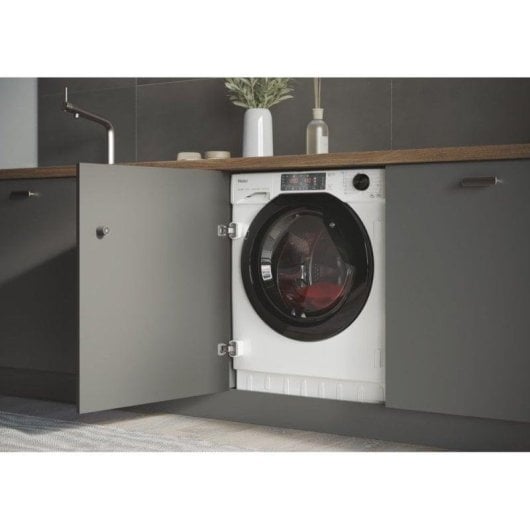 Máquina de Lavar Roupa Haier HWQ90B416FWB-S 9 kg 1600 rpm A Branco Vapor ABT Integrável