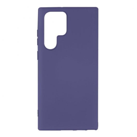 Avizar Funda de Silicona Semirrígida Tacto Suave Morada para Samsung Galaxy S22 Ultra