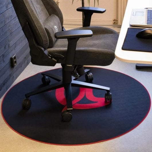 Arozzi Zona Gaming-Bodenmatte für Stühle, Schwarz/Rot