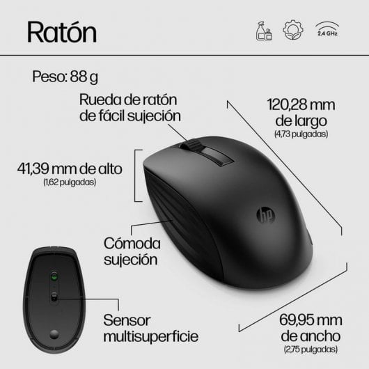 Combinazione tastiera e mouse wireless HP 650 nera