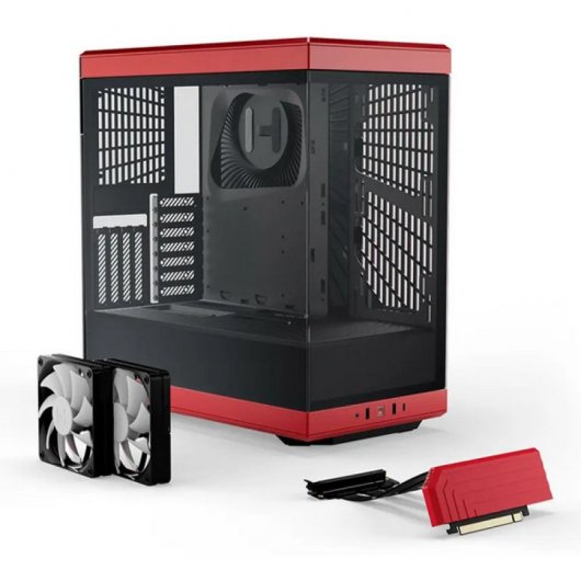 Hyte Y40 Vetro temperato USB 3.0 Rosso