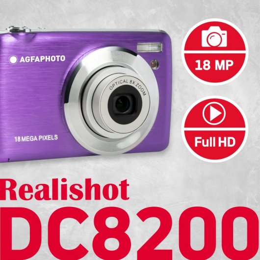 AgfaPhoto Compact DC8200 18MP Zoom x8 Violet