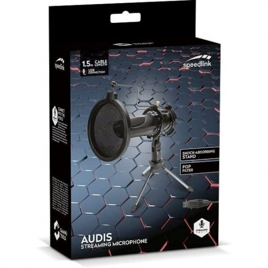 Speedlink Audis Micrófono de Streaming Negro
