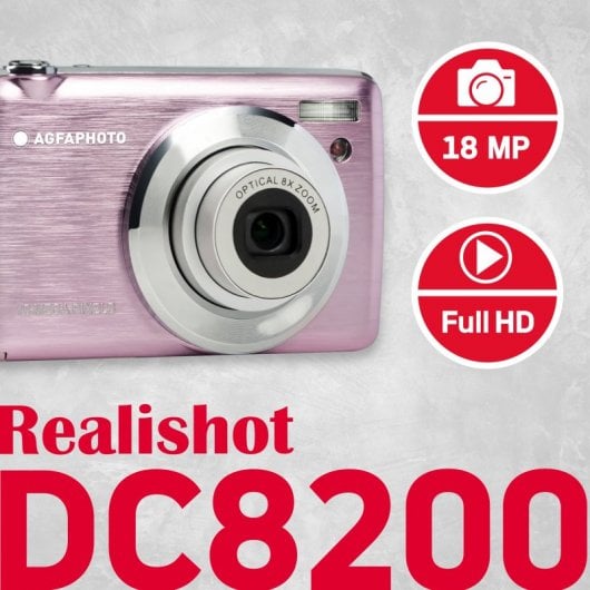 AgfaPhoto Compact DC8200 18MP Zoom x8 Rose