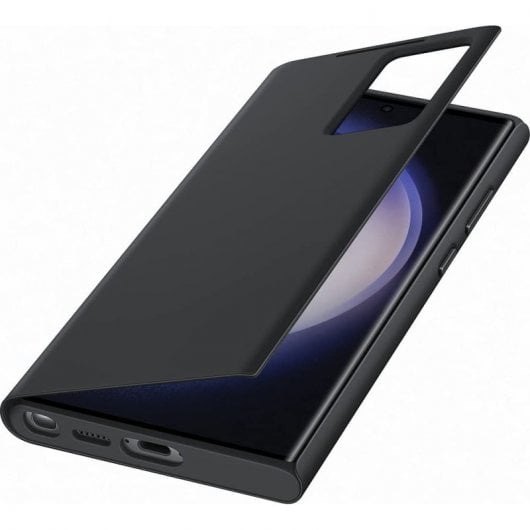 Samsung Smart View Wallet Case Funda Libro Negra para Galaxy S23 Ultra