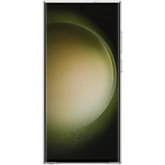 Samsung Clear Gadget Case Funda de Silicona con Anillo Transparente para Galaxy S23 Ultra