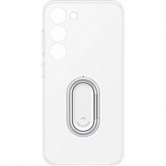 Samsung Clear Gadget Case Funda de Silicona con Anillo Transparente para Galaxy S23