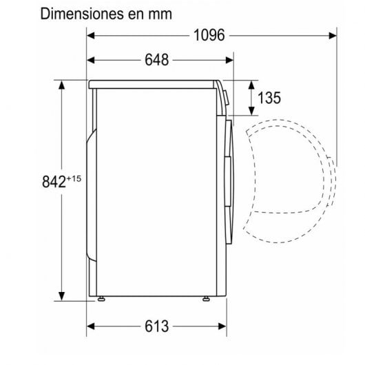 Balay 3SB380B Máquina de secar a roupa Carga Frontal 8Kg A+++ Branca