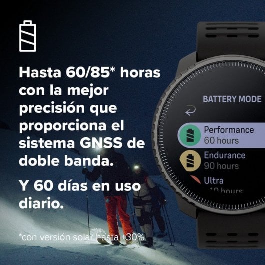 Montre intelligente verticale Suunto tout noir