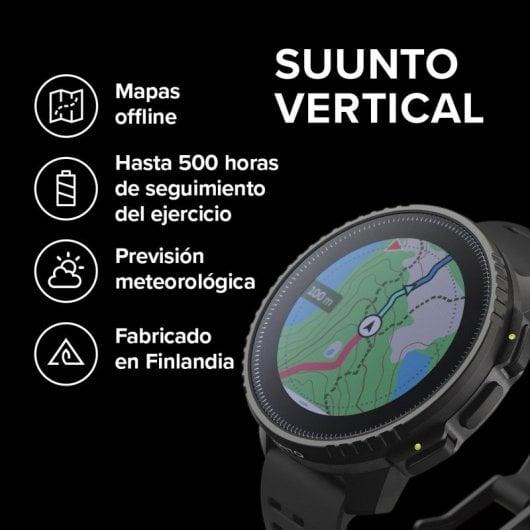 Montre intelligente verticale Suunto tout noir