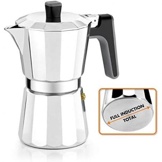 BRA Perfecta Cafetera Italiana 12 Tazas Plata