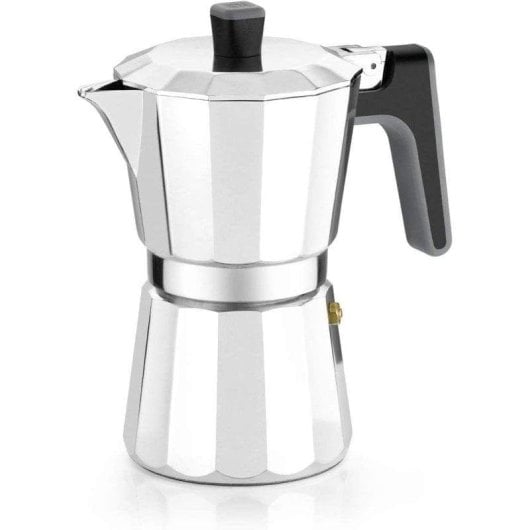 Kaffeemaschine Moka BRA Perfecta 6 Tassen Aluminium Full Induction Silber