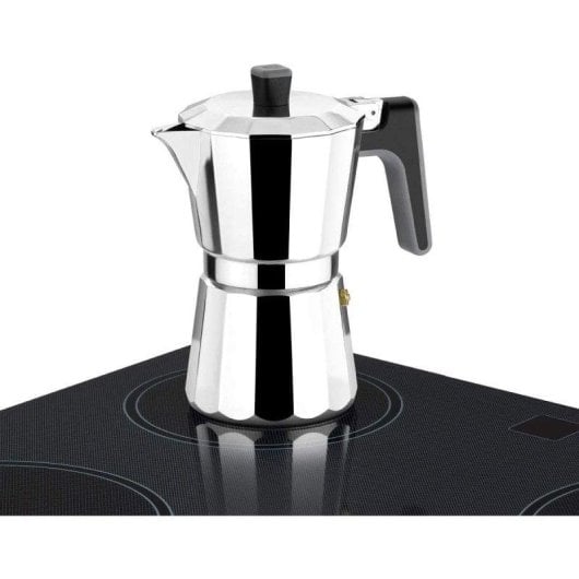 Kaffeemaschine Moka BRA Perfecta 6 Tassen Aluminium Full Induction Silber