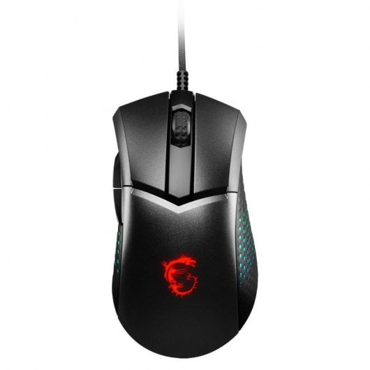 MSI Clutch GM51 Mouse da gioco ottico RGB leggero 26000 DPI Nero