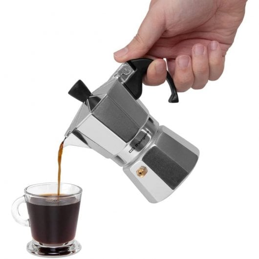 Orbegozo KF 200 Italienische Kaffeemaschine 2 Tassen Silber