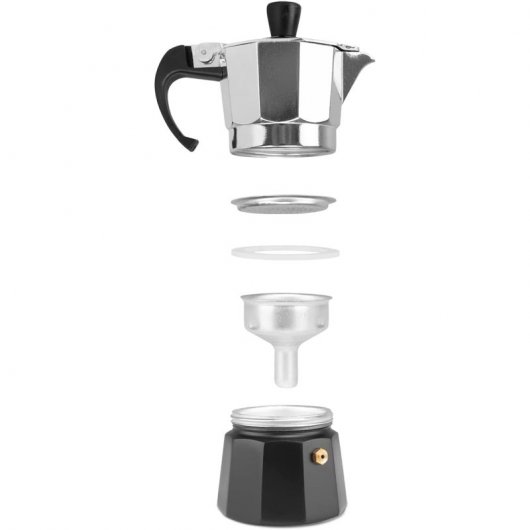 Orbegozo KFM 130 Cafetera Italiana 1 Taza Plata/Negro