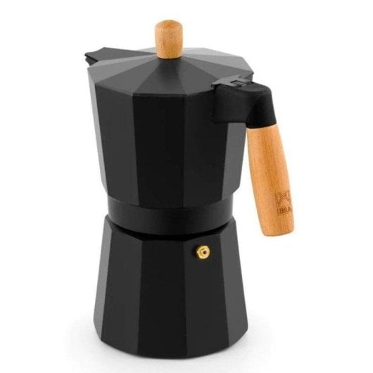 Espressokocher BRA Market 9 Tassen Aluminium Induktionsgeeignet Holzgriff