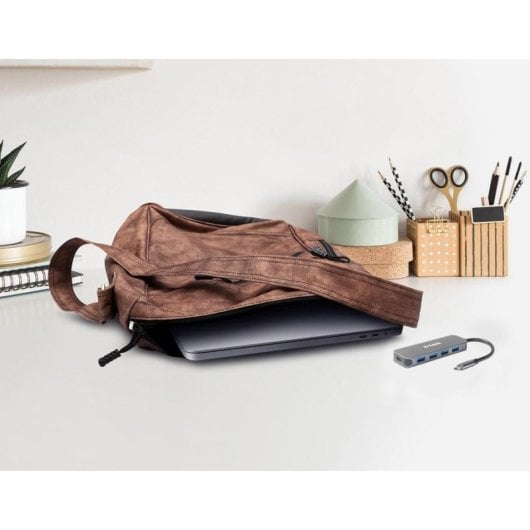 USB-Hub D-Link DUB-2340 USB-C 4xUSB 3.0 PD 60W Grau Aluminium