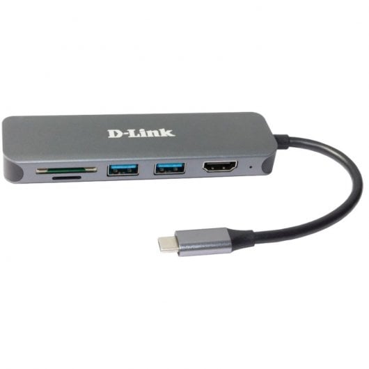 D-Link DUB-2327 HUB 6 in 1 da USB-C a HDMI/CR/PD Nero