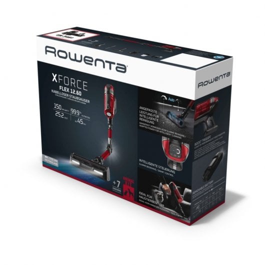 Rowenta X-Force Flex 12.60 RH98A9WO aspirapolvere senza filo Rosso, Grigio Senza sacchetto