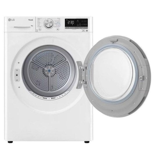 Secadora de bomba de calor LG RH90V5AV6N 9kg Classe D porta reversível Wi-Fi