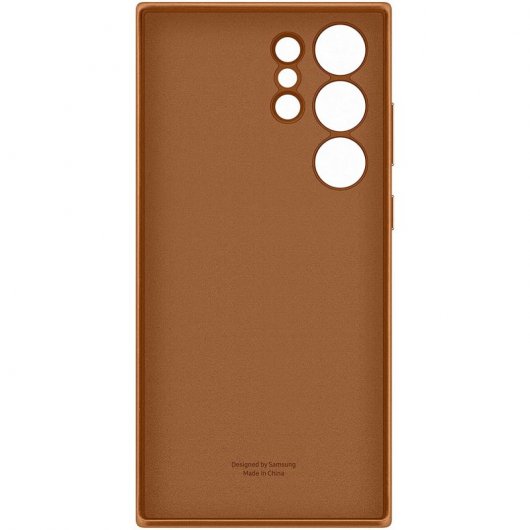 Samsung Leather Case Funda de Piel Camel para Galaxy S23 Ultra