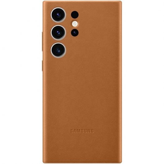 Samsung Leather Case Funda de Piel Camel para Galaxy S23 Ultra