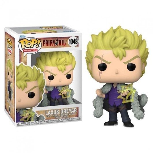 Figura colecionável Funko Pop Laxus Dreyar Fairy Tail Vinil 11 cm Detalhada