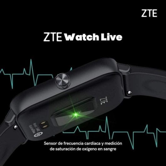 ZTE Watch Live 2 Bluetooth 1.3" AMOLED Nero Autonomia 21 giorni Pulsossimetro Cardiofrequenzimetro