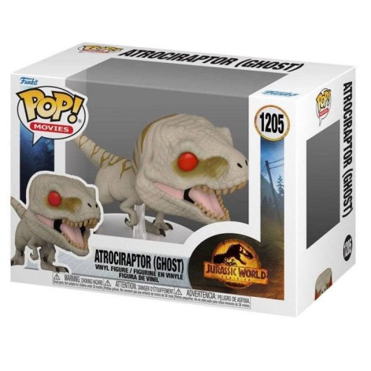 Figurine Pop! Funko Atrociraptor Fantôme Jurassic World Dominion vinyle 7,6 cm