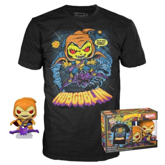 Funko Pop Marvel Spiderman Hobgoblin + Camiseta Exclusiva Talla L