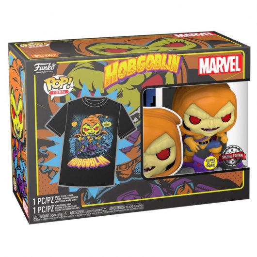 Funko Pop Marvel Spiderman Hobgoblin + Camiseta Exclusiva Talla L