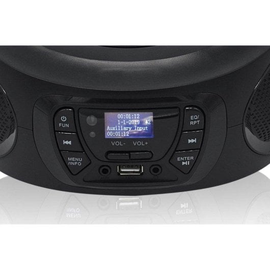 Radio CD Roadstar CDR-375D+/BK 4W RMS USB AUX MP3 Portable Noir