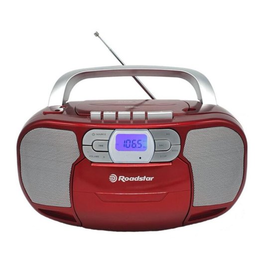 Draagbare CD Radio Roadstar RCR-4635UMP/RD 3,6W RMS USB AUX Cassette FM LCD Rood