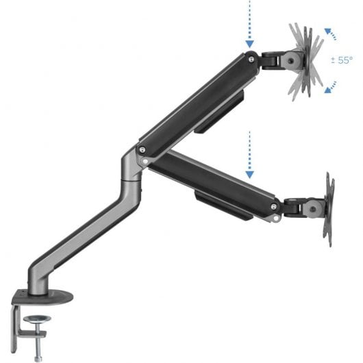 TooQ DB4032TNR-G Soporte Giratorio/Inclinable para Monitor 17"-32" VESA 100x100 Máx 9Kg