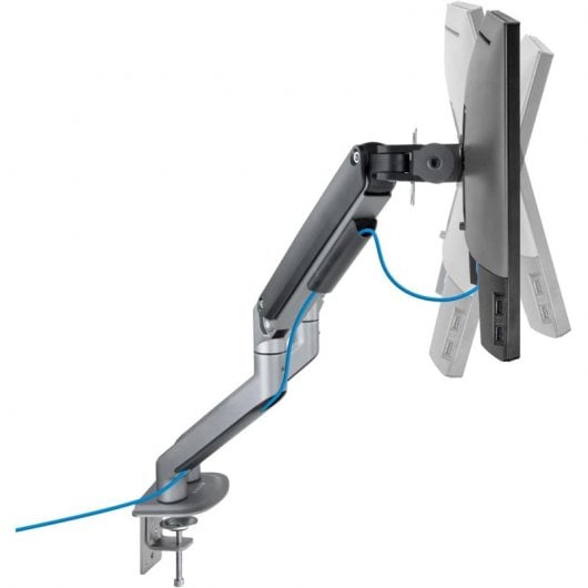 TooQ DB4132TNR-G Soporte de Mesa Giratorio/Inclinable para 2 Monitores 17"-32" VESA 100x100 Máx 9Kg
